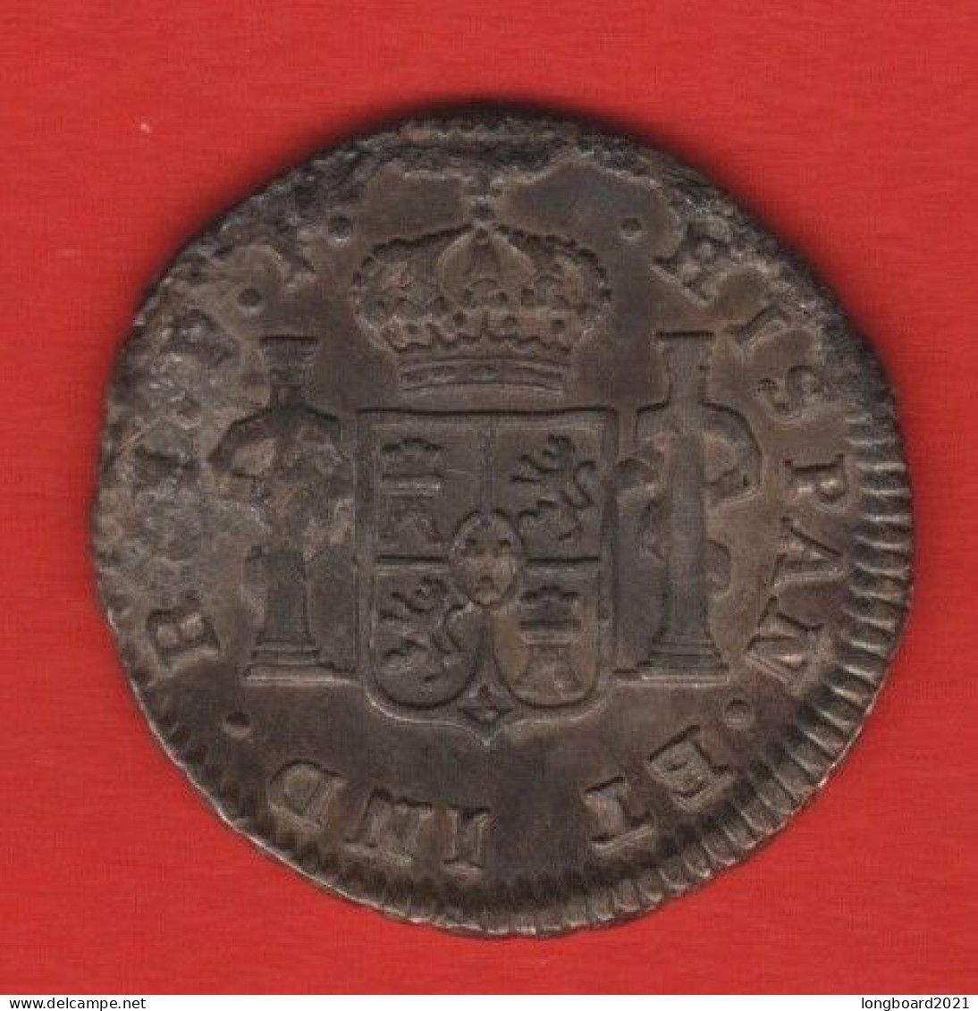 BOLIVIA - 1/2 Real 1821PJ - Bolivia