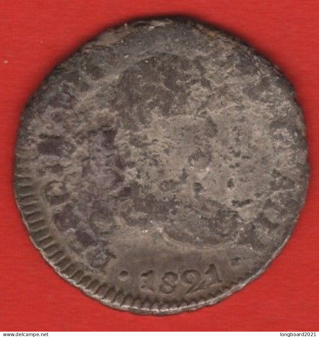 BOLIVIA - 1/2 Real 1821PJ - Bolivie