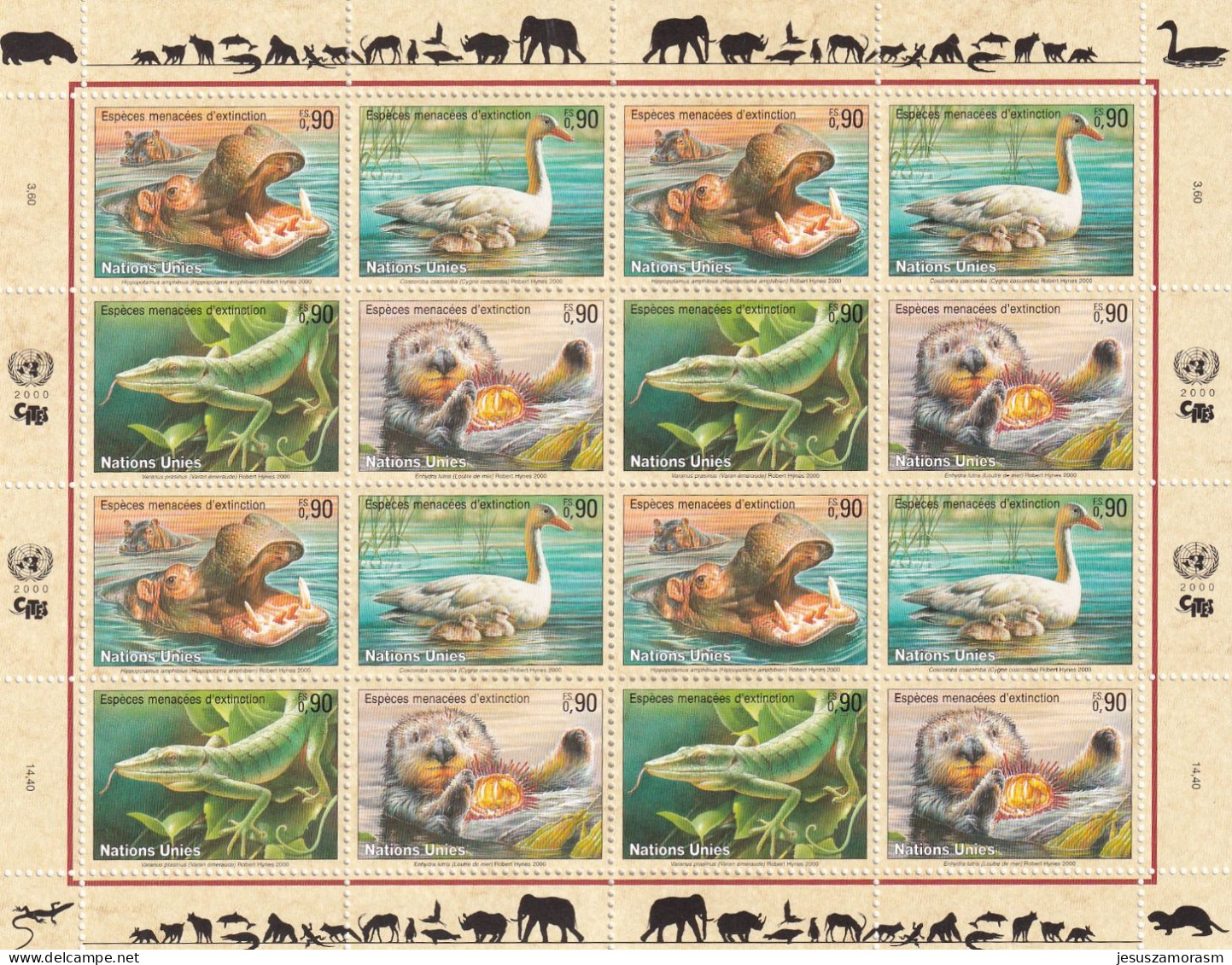 Naciones Unidas Ginebra Nº 401 Al 404 En Hoja De 4 Series - Unused Stamps