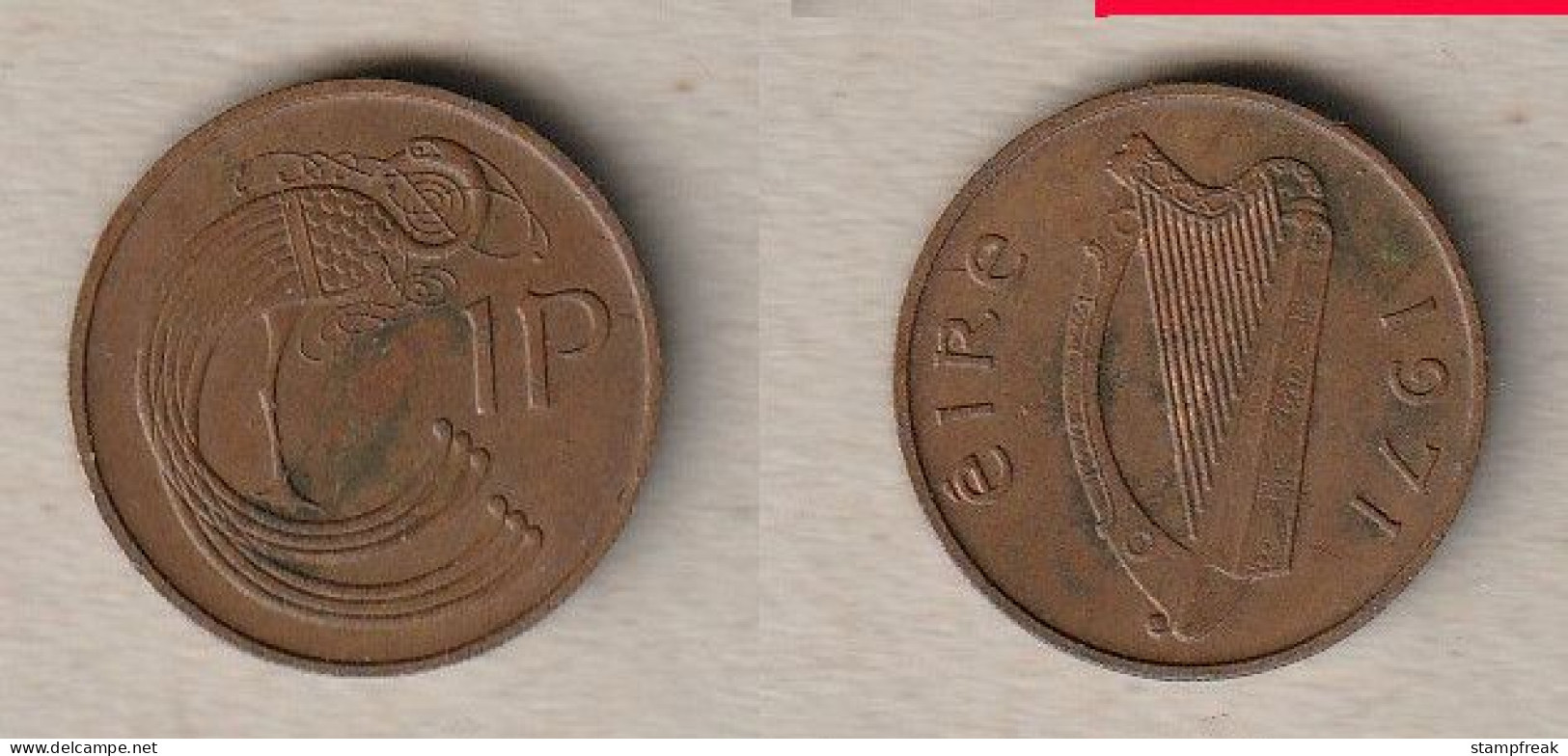 00677) Irland, 1 Penny 1971 - Ireland