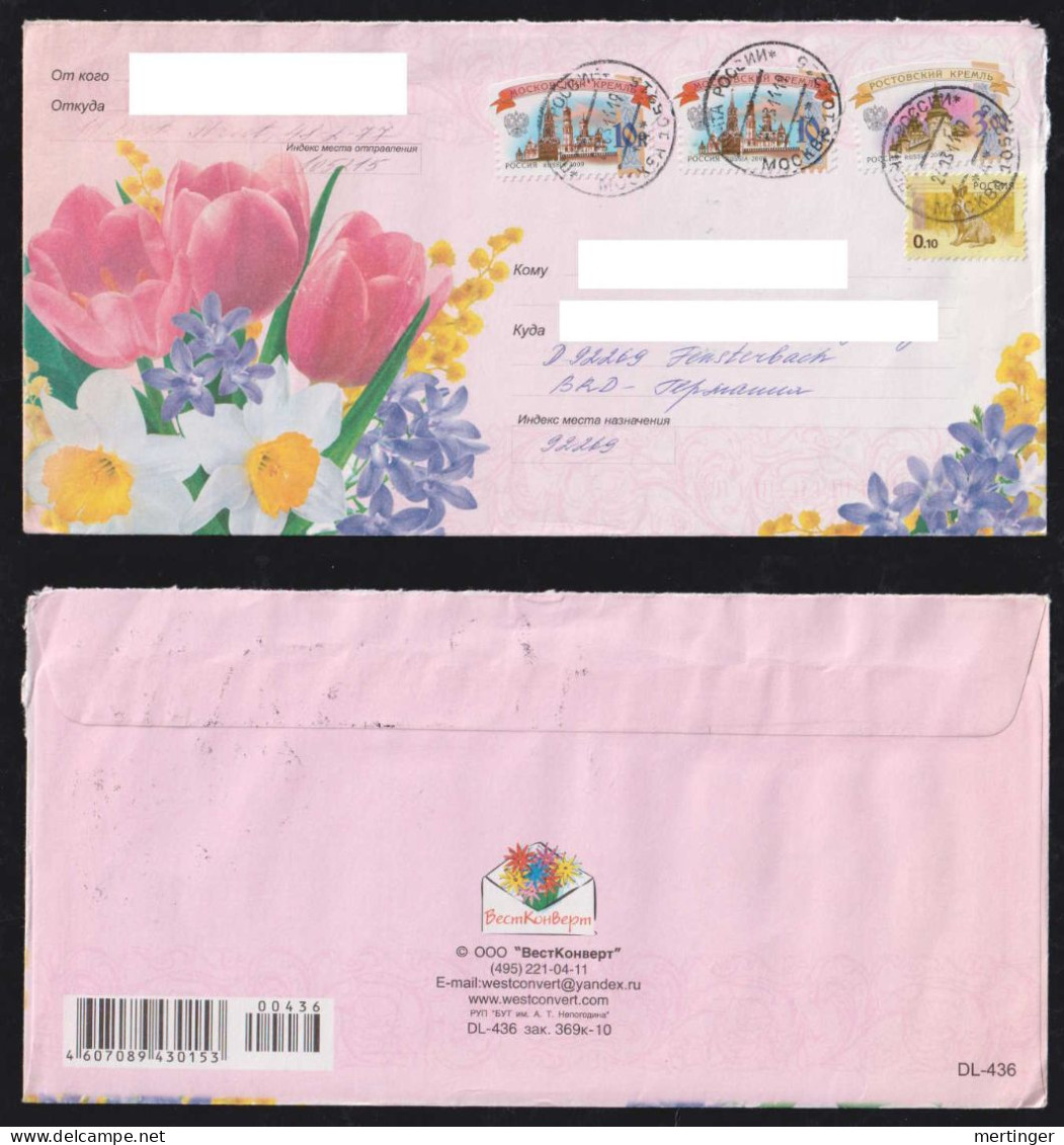 Russia 2011 Cover To FENSTERBACH Germany - Covers & Documents