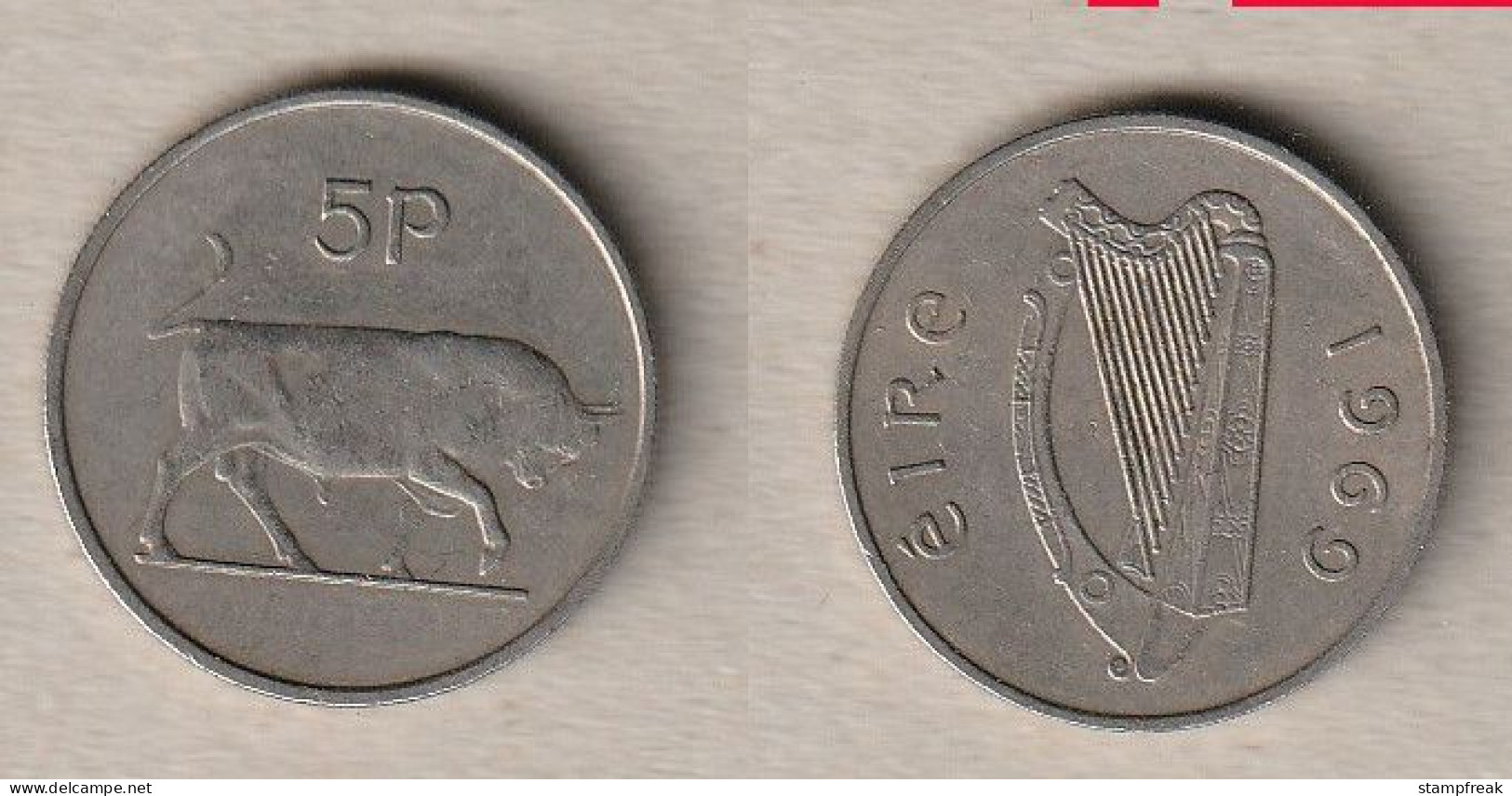 00681) Irland, 5 Pence 1969 - Ireland