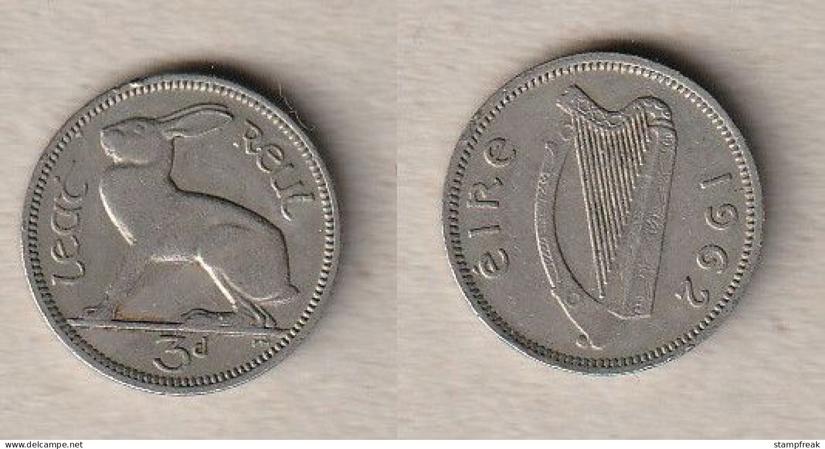 00683) Irland, 3 Pence 1962 - Ireland