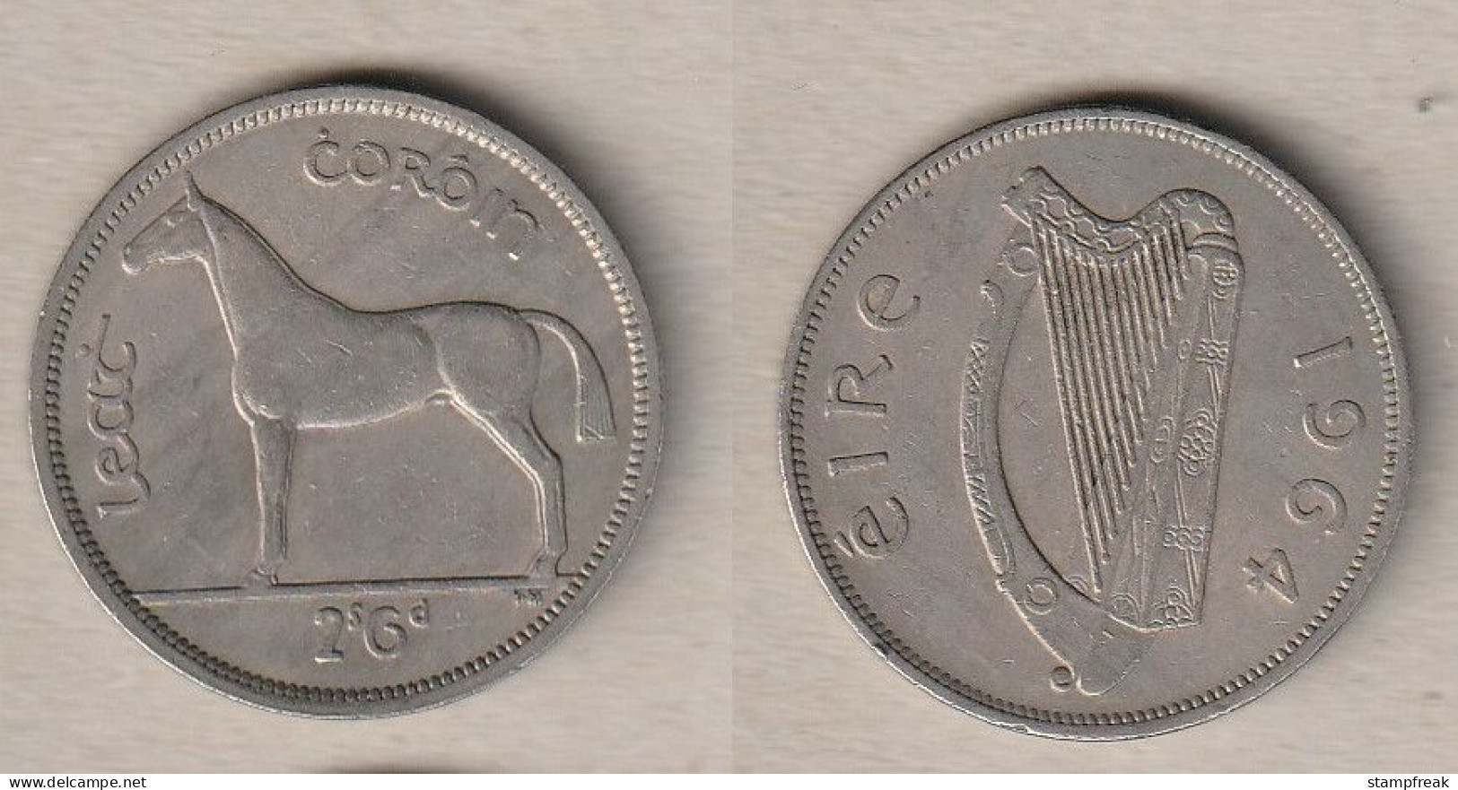 00690) Irland, 1/2 Crown 1964 - Irlanda