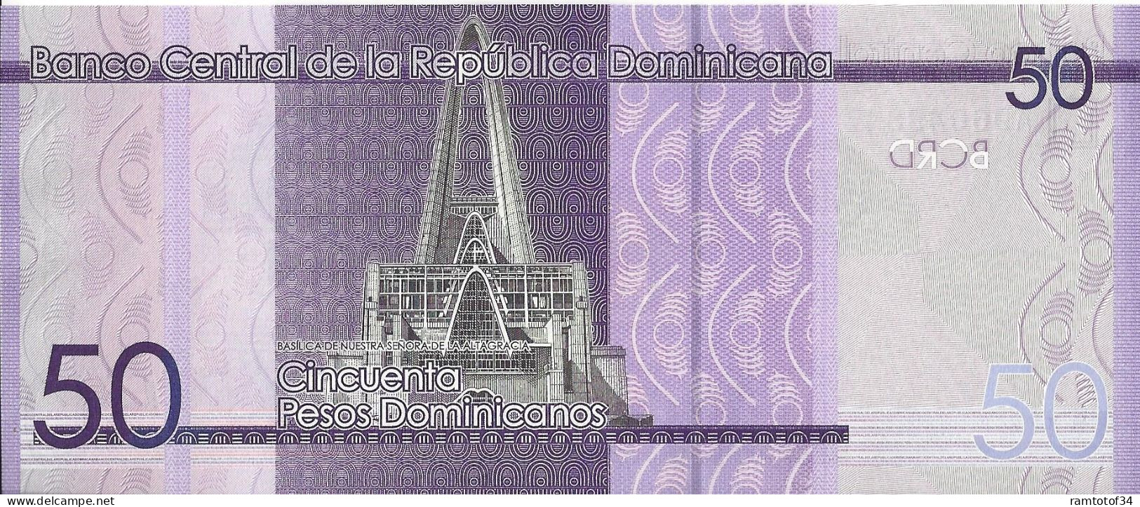 REPUBLIQUE DOMINICAINE - 50 Pesos 2015 - UNC - República Dominicana