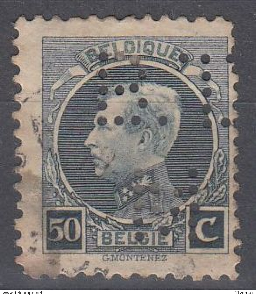 Unusual Perfin On Belgian Stamp 1921. - 1909-34