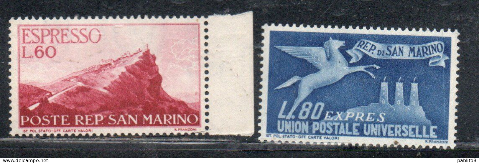 REPUBBLICA DI SAN MARINO 1950 ESPRESSI SPECIAL DELIVERY VIEW ESPRESSO VEDUTA SERIE COMPLETA MNH - Express Letter Stamps