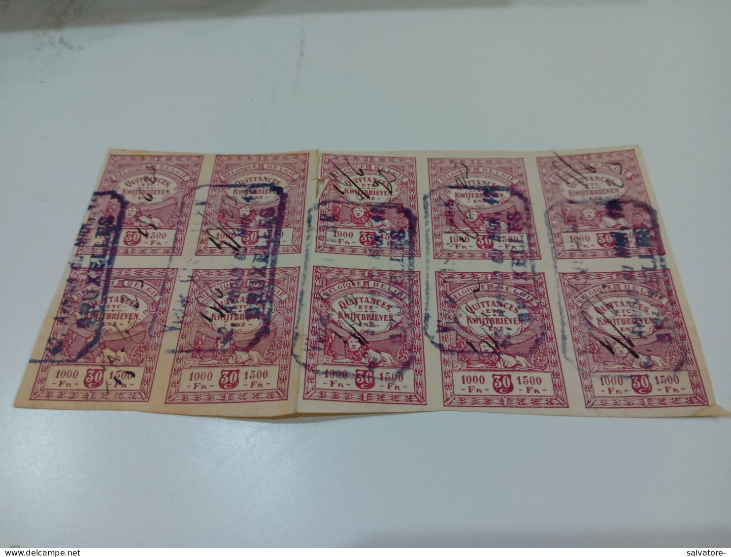 10 MARCHE DA BOLLO BELGIQUE- REGNO - Stamps