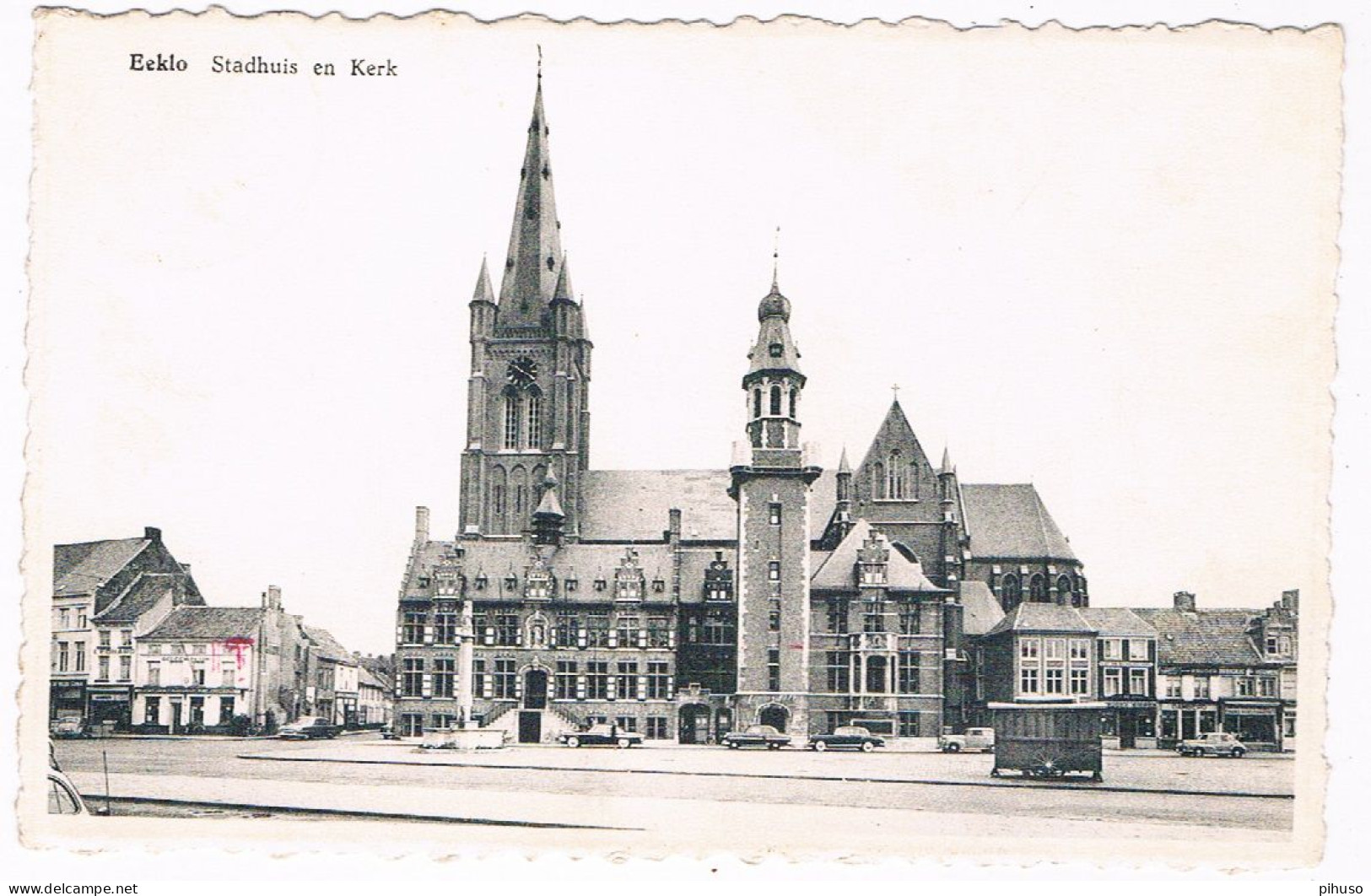B-9705  EEKLO : Stadhuis En Kerk - Eeklo