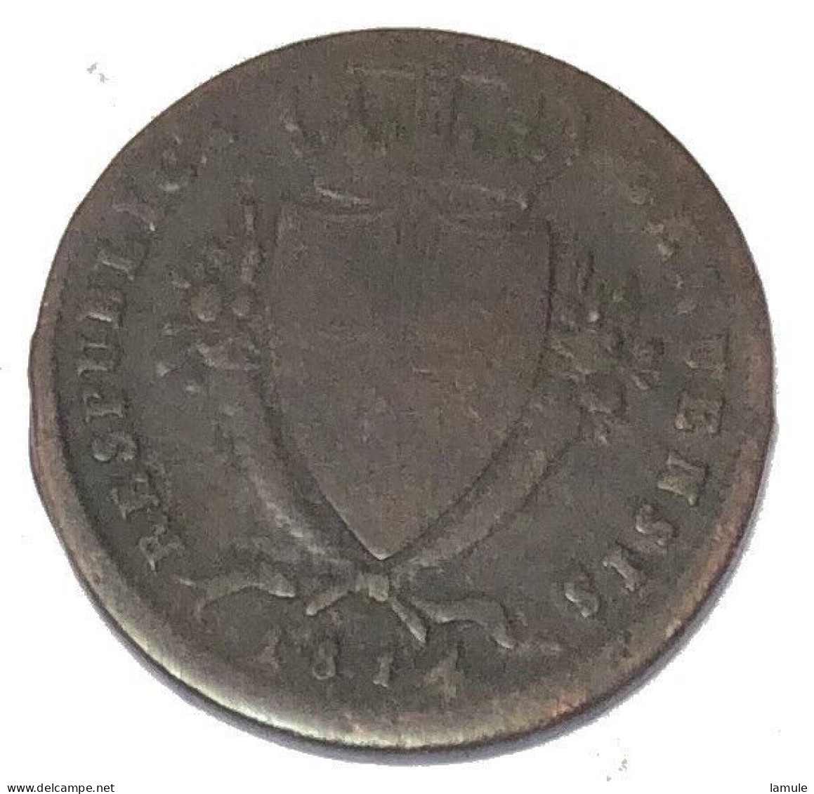 2 Soldi, République Genes, Italie 1813 M - Genes