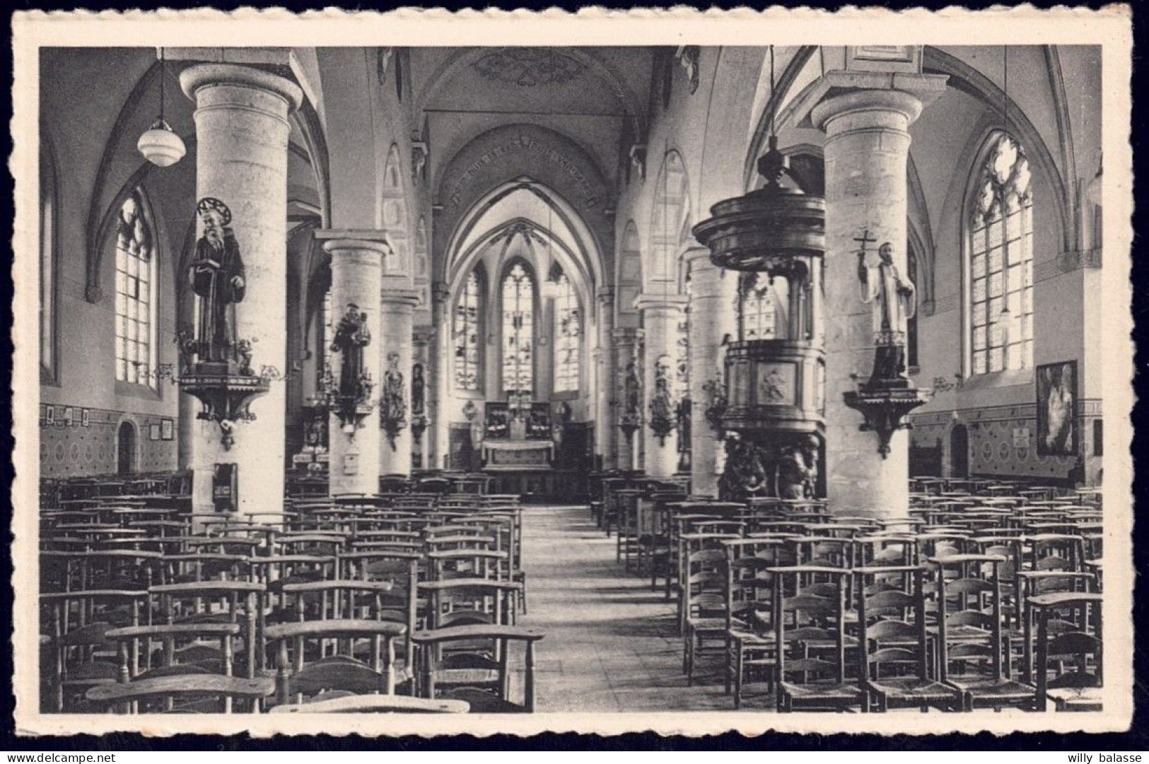 +++ CPA - BERLARE - Binnenzicht Der Kerk  // - Berlare