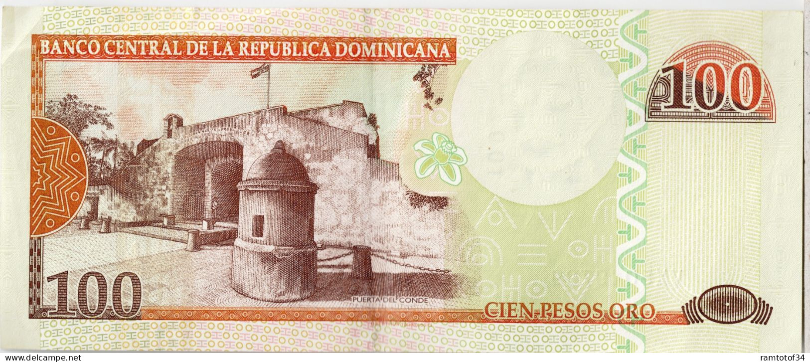 REPUBLIQUE DOMINICAINE - 100 Pesos Oro 2010 (VX5019729) - Dominicaine