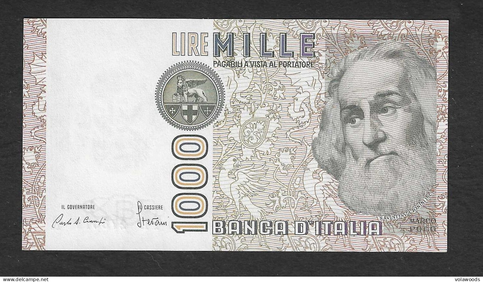 Italia - Banconota Non Circolata FdS UNC Da 1000 Lire " Marco Polo" Lettera D P-109a - 1985 #19 - 1.000 Lire