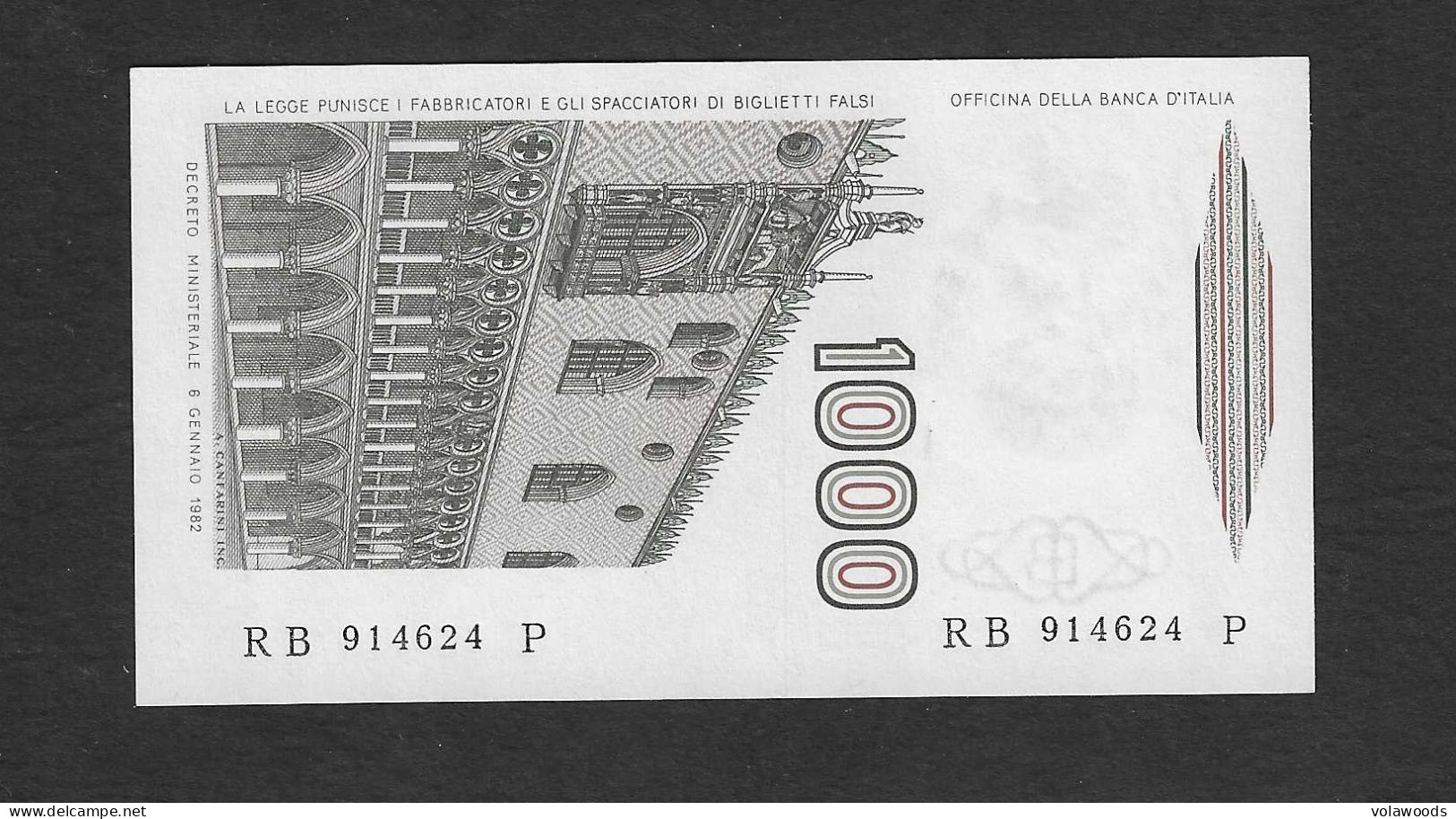 Italia - Banconota Non Circolata FdS UNC Da 1000 Lire " Marco Polo" Lettera B P-109a - 1983 #19 - 1000 Lire