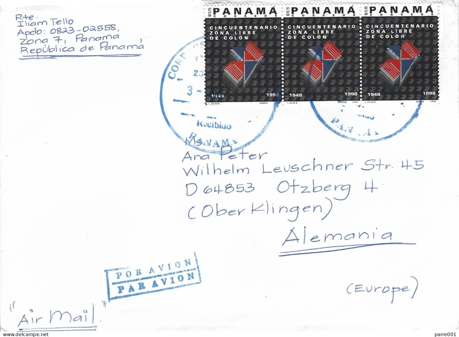 Panama 1998 Panama City Free Trade Zone Cover - Panama