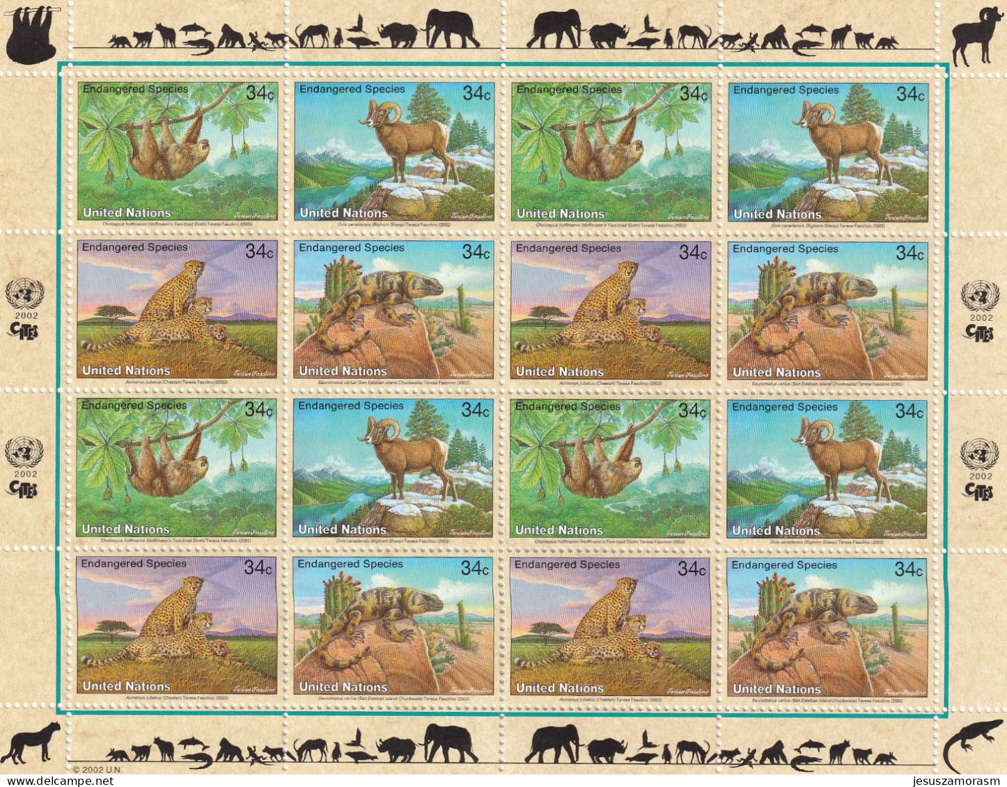 Naciones Unidas Nueva York Nº 872 Al 875 En Hoja De 4 Series - Unused Stamps