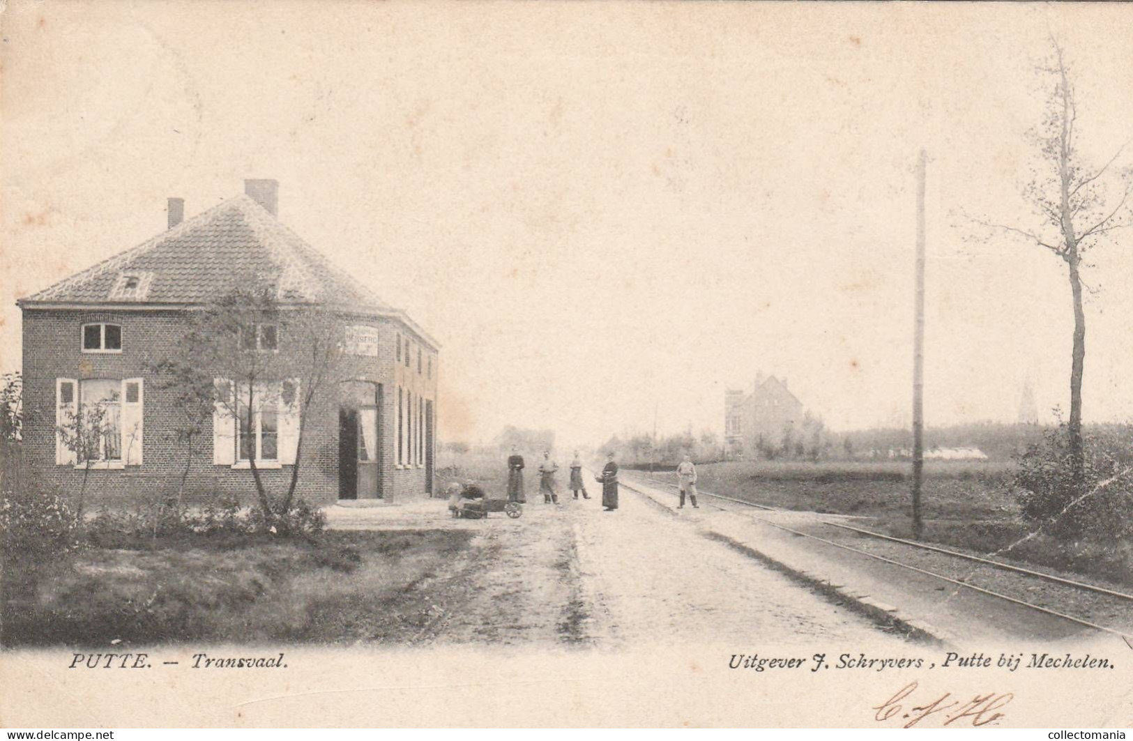 1 Oude Postkaart  Putte  Bij Mechelen   Transvaal   1909  Uitgever Schrijvers - Putte