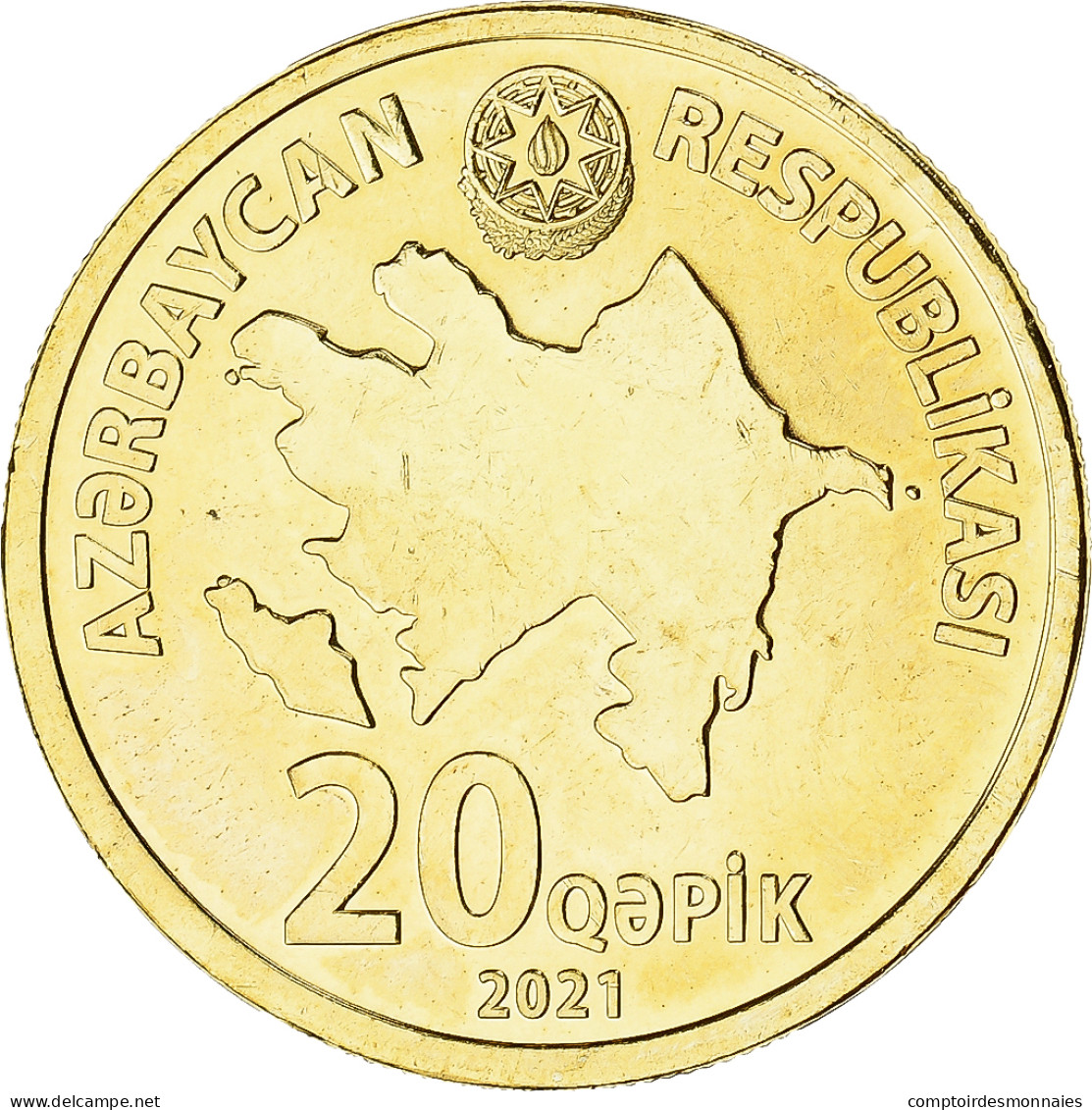 Monnaie, Azerbaïdjan, 20 Qapik, 2021, SPL, Laiton, KM:90 - Aserbaidschan