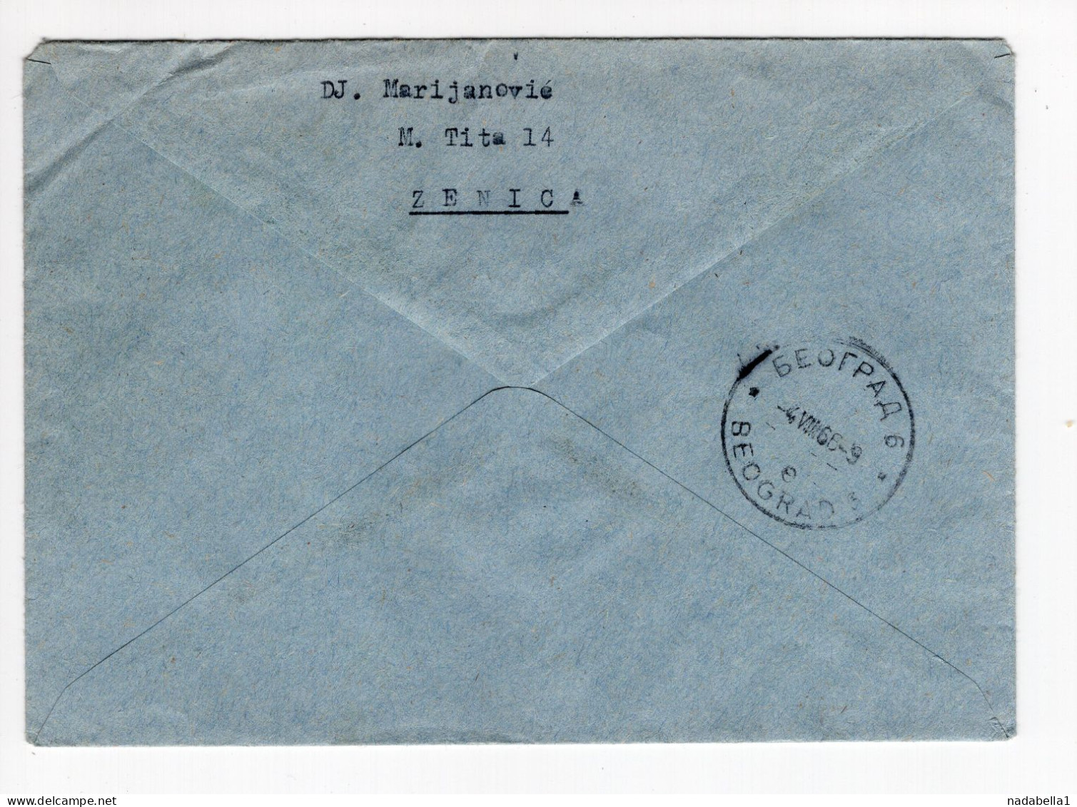1966. YUGOSLAVIA,BOSNIA,ZENICA,EXPRESS,RECORDED COVER TO BELGRADE - Lettres & Documents