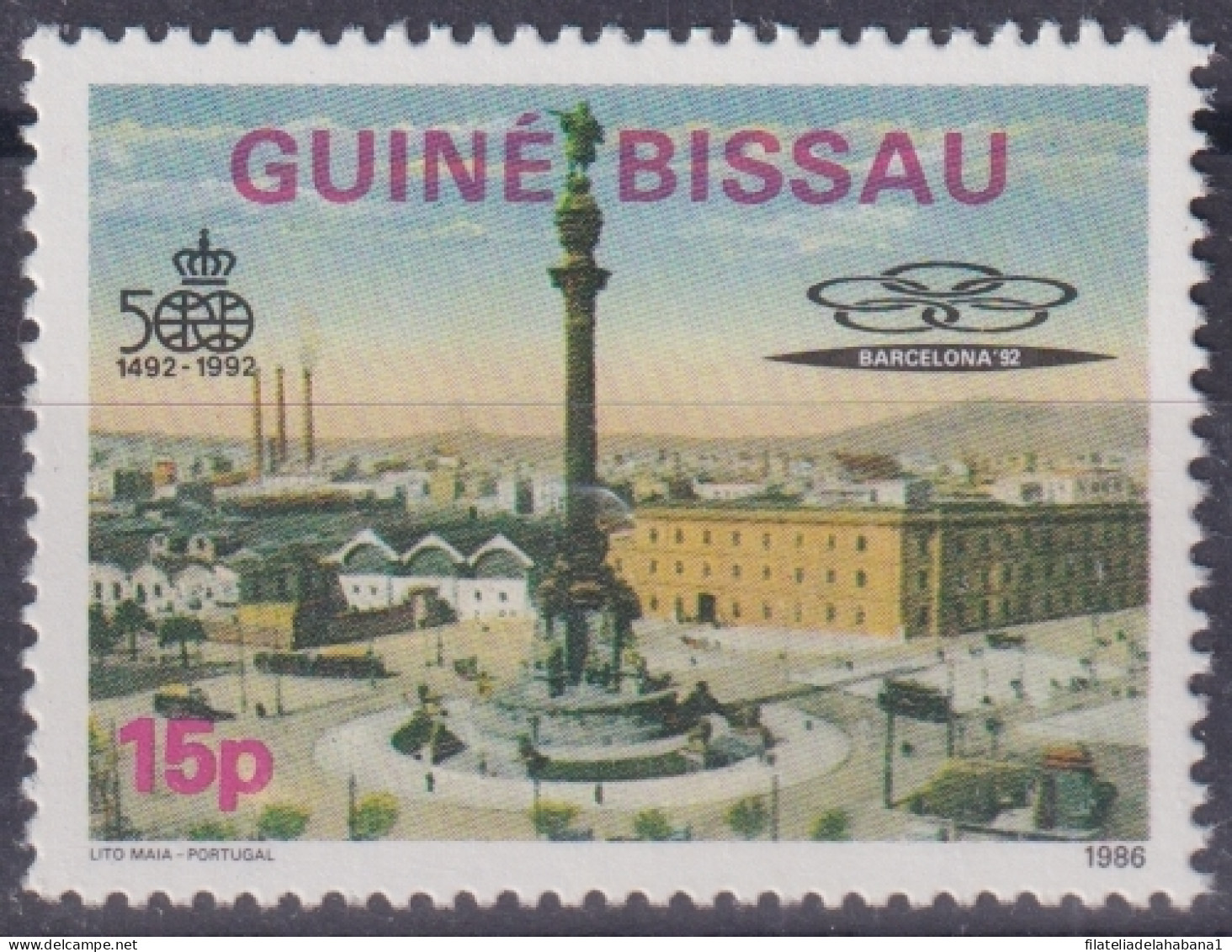 F-EX45228 GUINEA BISSAU MNH 1986 COLUMBUS BARCELONA OLYMPIC DISCOVERY AMERICA. - Christophe Colomb