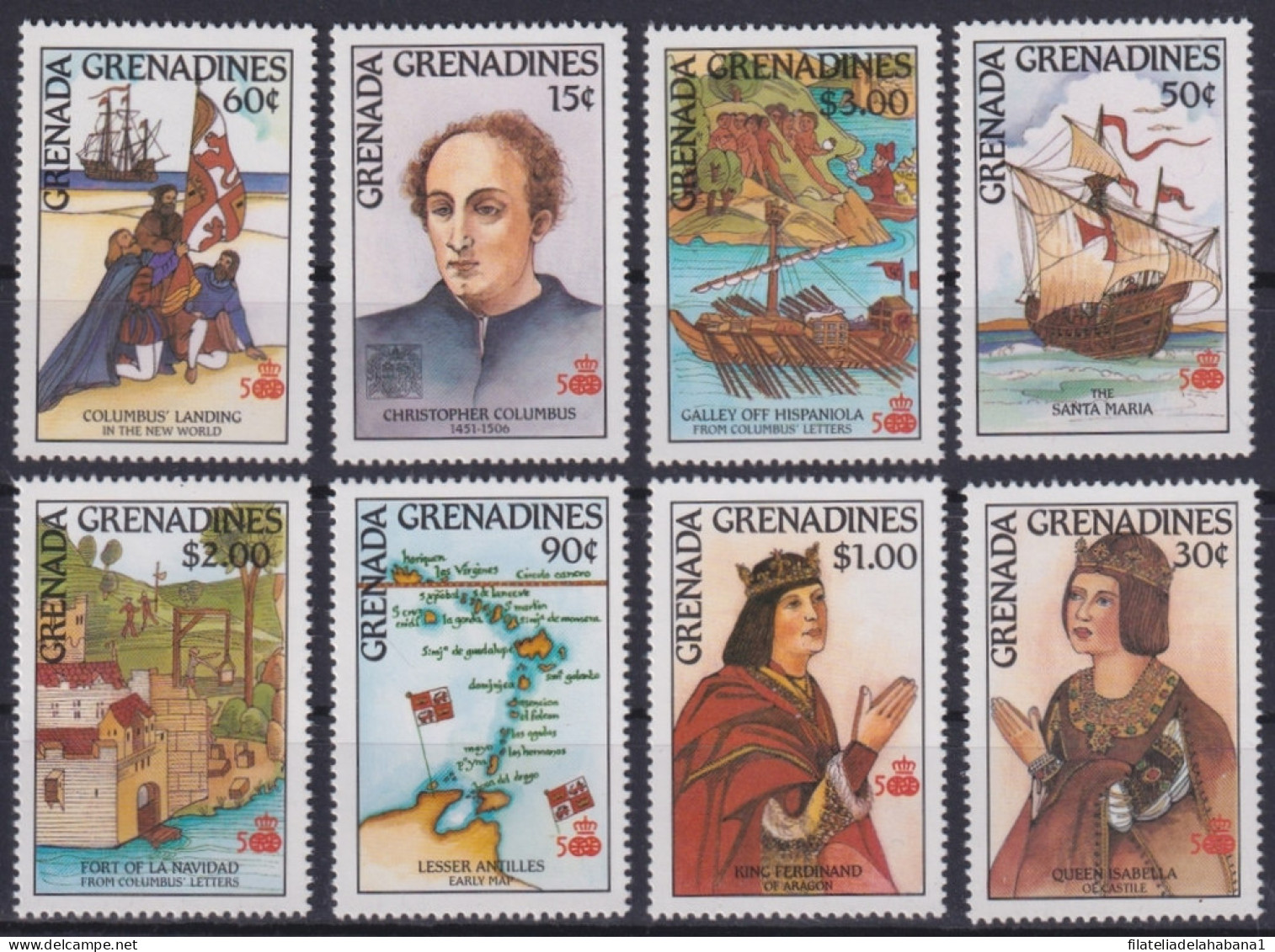 F-EX46972 GRENADA & GRENADINES ST VINCENT MNH 1988 DISCOVERY COLON COLUMBUS SHIP BARCOS.  - Christophe Colomb