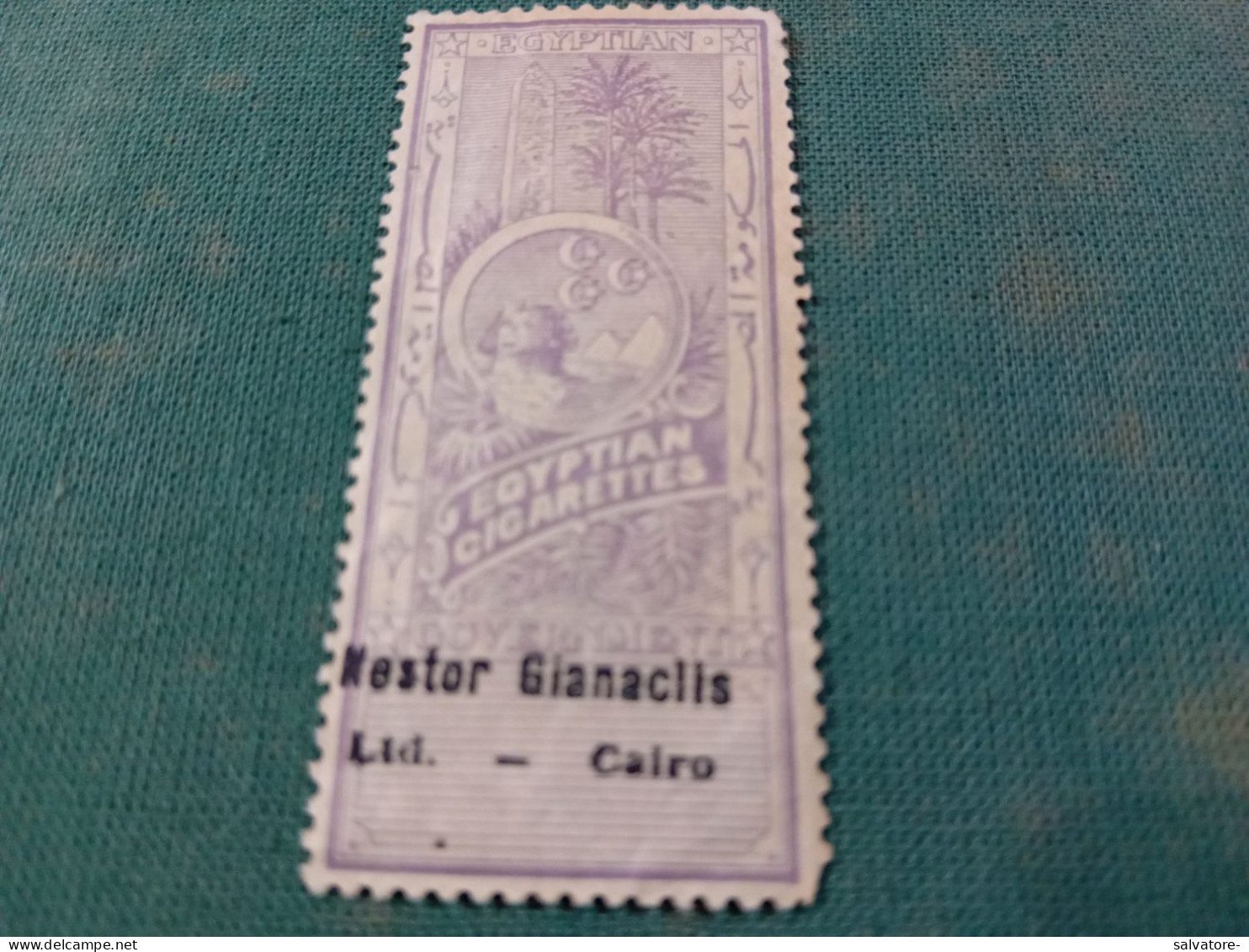 MARCA DA BOLLO EGYPTIAN CIGARETTES - NESTOR GIANACLIS - LTD.- CAIRO - Service