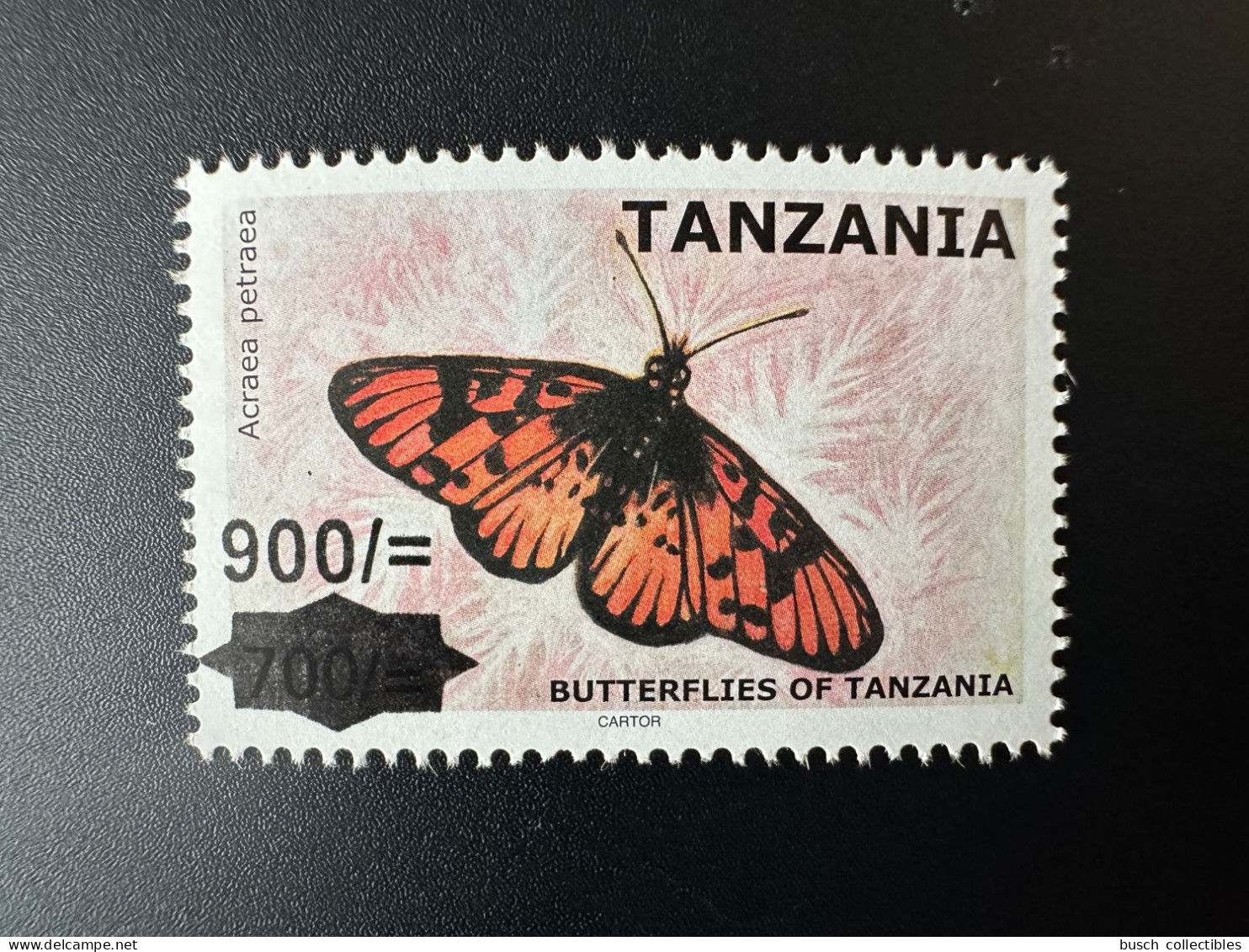 Tanzania Tanzanie Tansania 2020 Mi. 5455 Surchargé Overprint Butterfly Papillon Schmetterling Acraea Petraea - Tanzania (1964-...)