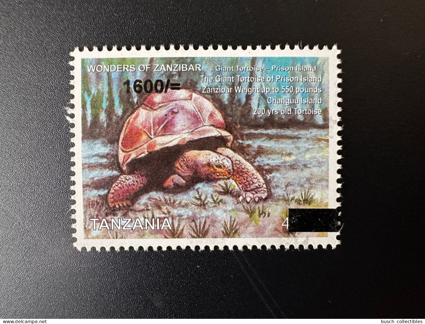 Tanzania Tanzanie Tansania 2017 Mi. E 5314 Surchargé Overprint Turtle Tortue Schildkröte Giant Tortoise Wonders Zanzibar - Schildkröten