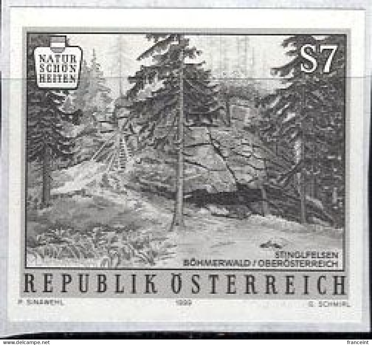 AUSTRIA(1999) Bohemian Forest. Black Print. Scott No 1777. - Prove & Ristampe