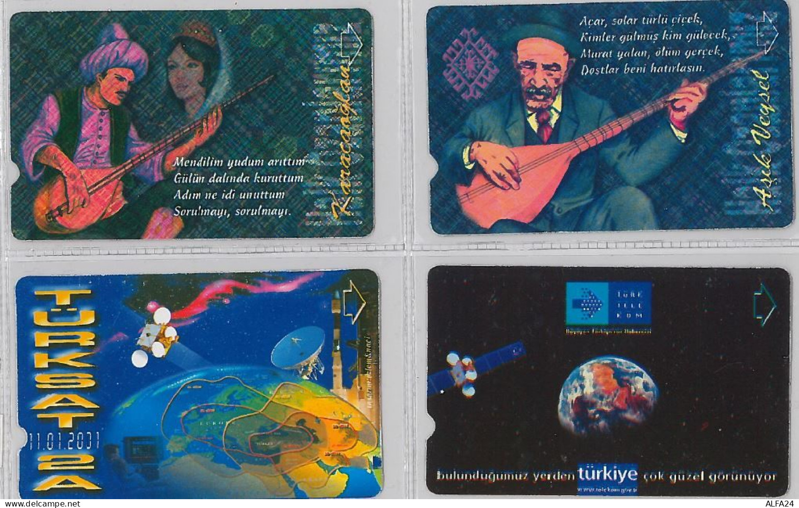 LOT 4 PHONE CARD- TURCHIA (E24.20.1 - Turquia