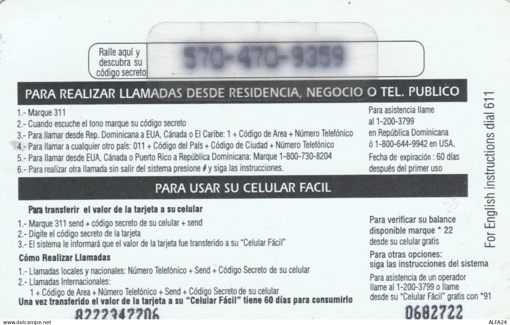 PHONE CARD- DOMINICANA (E36.21.1 - Dominik. Republik