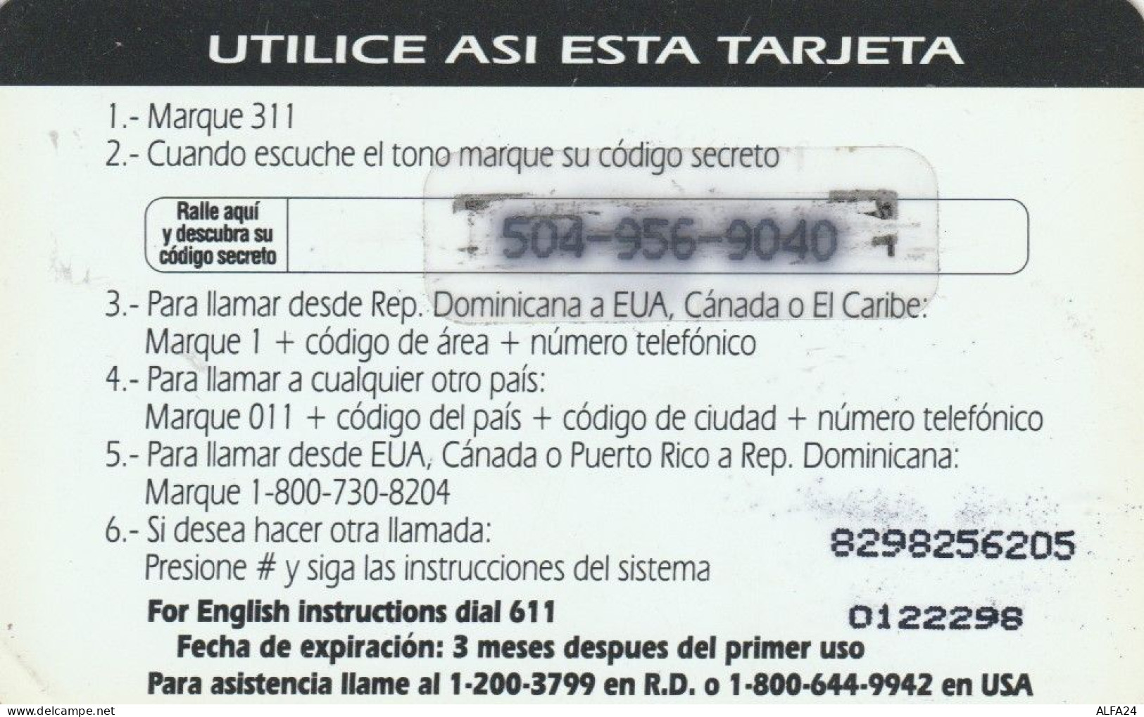 PHONE CARD- DOMINICANA (E36.20.7 - Dominicana