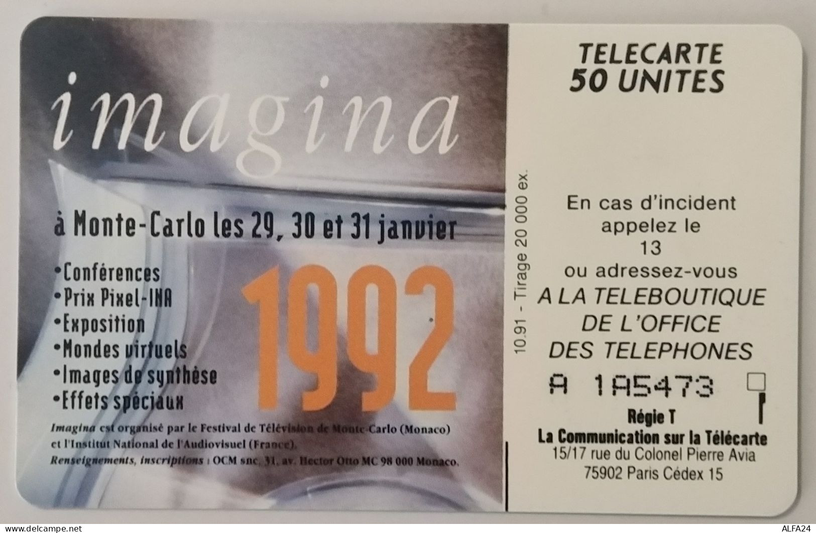 PHONE CARD - MONACO (E36.37.2 - Mónaco