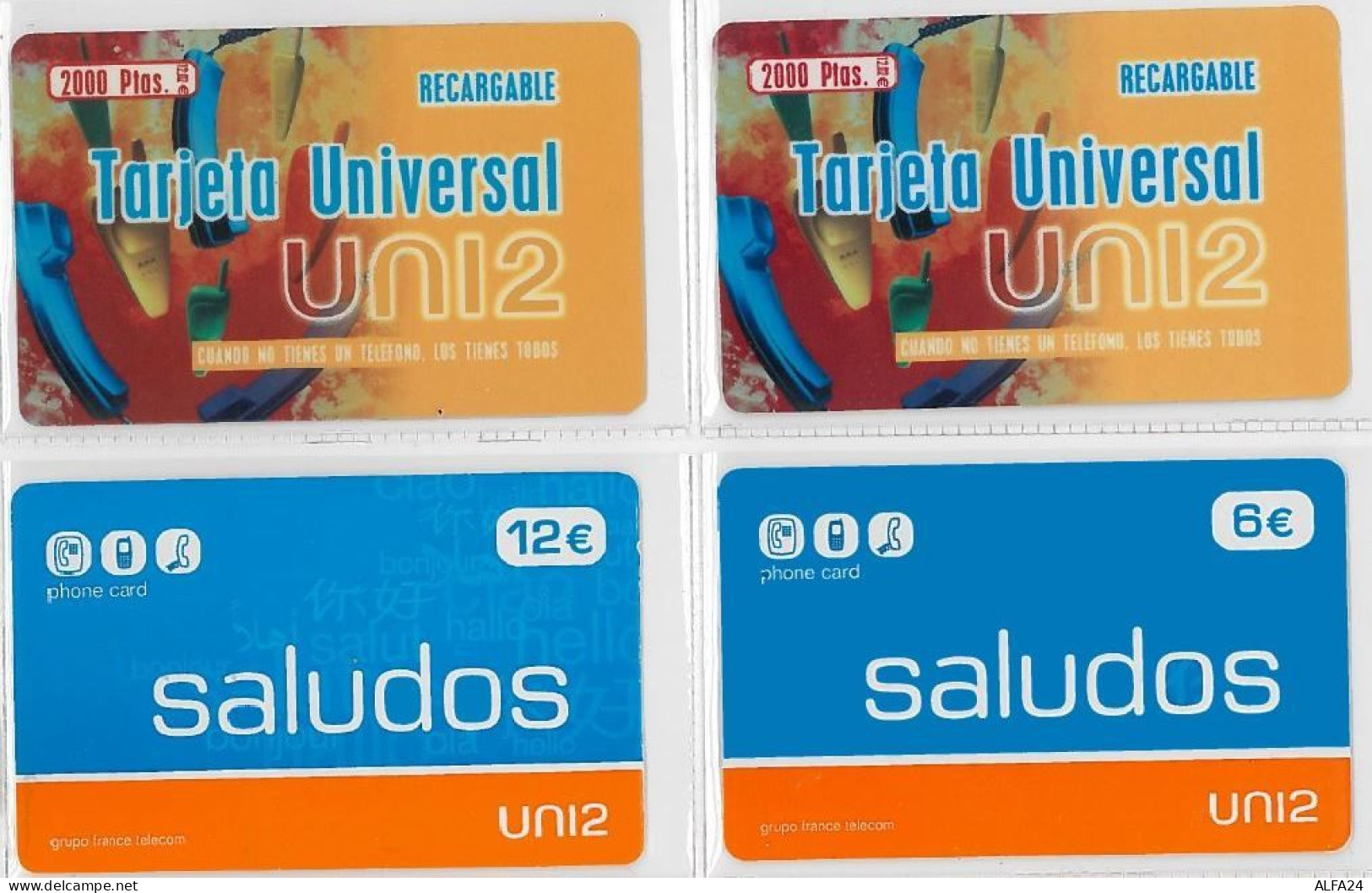 LOT 4 PREPAID PHONE CARD-SPAGNA (E35.35.1 - Autres & Non Classés