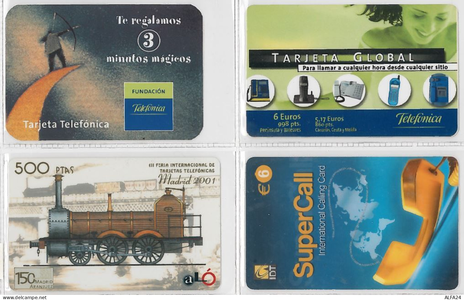 LOT 4 PREPAID PHONE CARD-SPAGNA (E35.36.1 - Andere & Zonder Classificatie