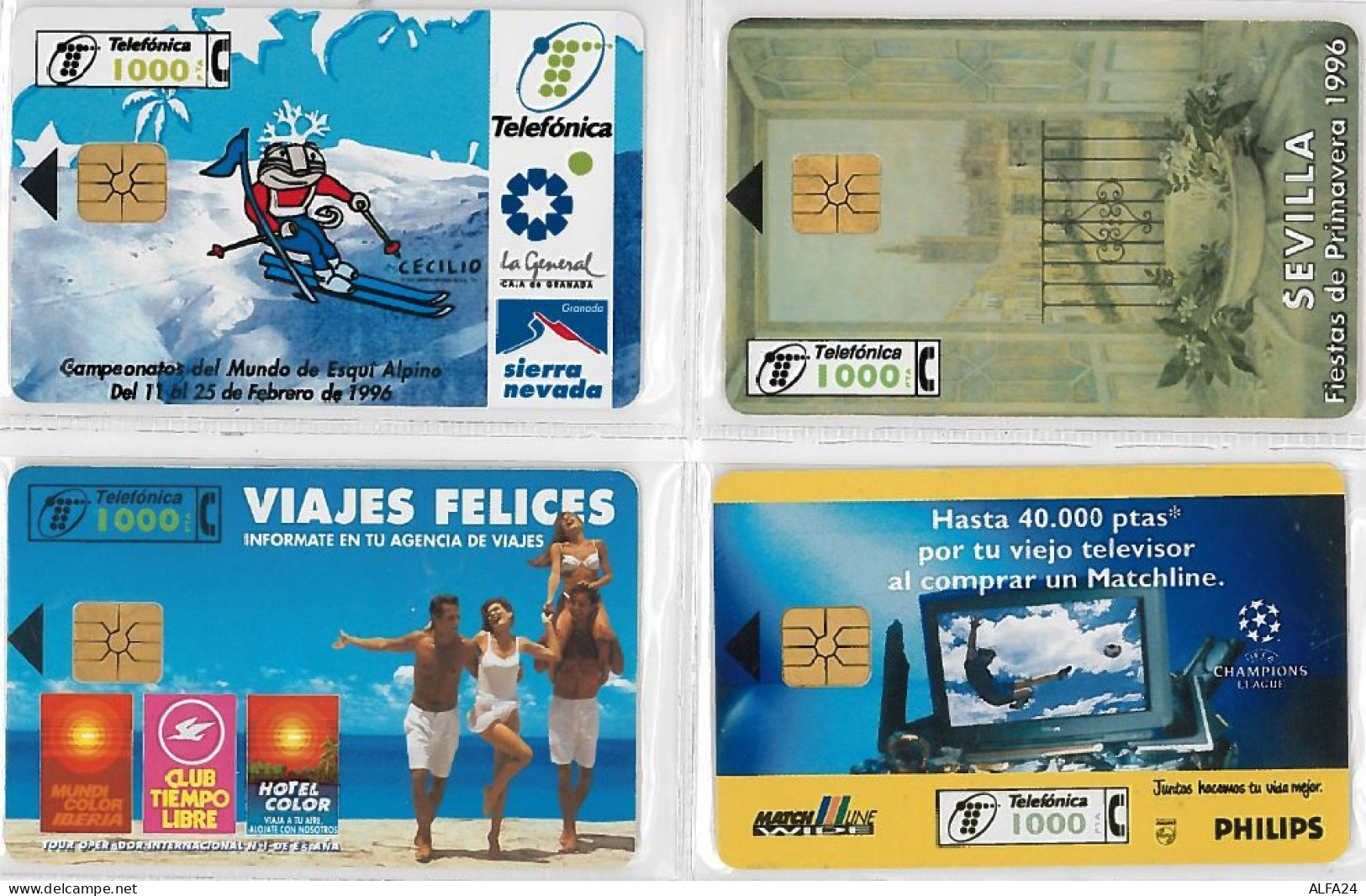 LOT 4 PHONE CARD- SPAGNA (E35.12.5 - Commemorative Advertisment