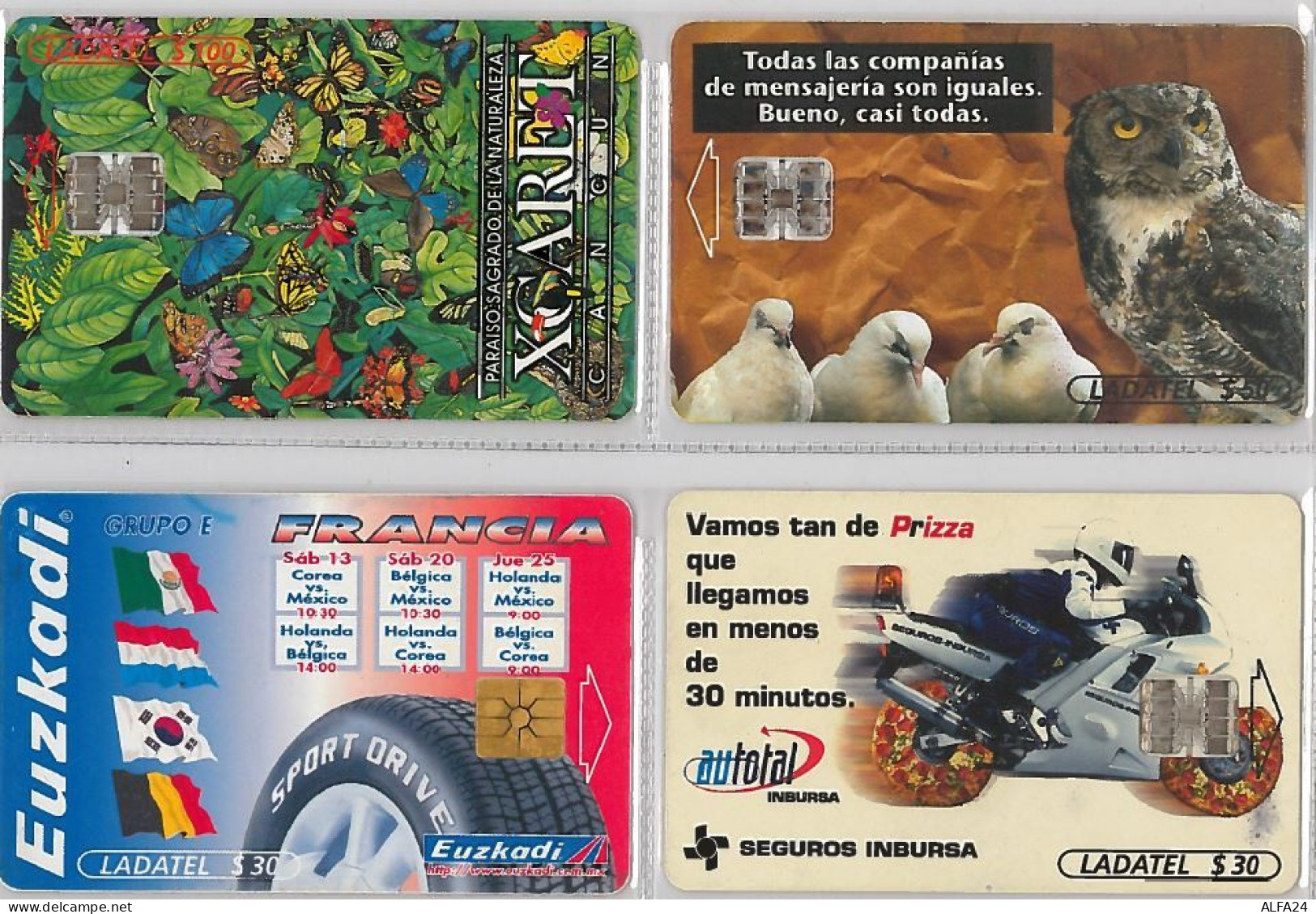 LOT 4 PHONE CARD- MESSICO (E33.39.1 - Mexique