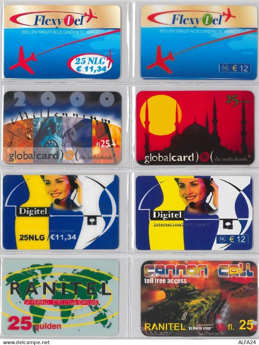 LOT 8 PREPAID PHONE CARD- PAESI BASSI (E32.27.1 - [3] Sim Cards, Prepaid & Refills