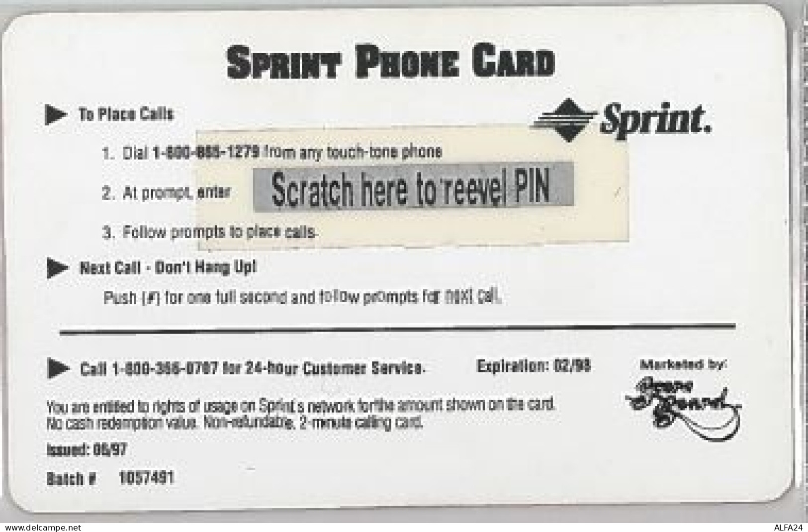 PREPAID PHONE CARD -SPRINT-STATI UNITI (E41.43.1 - Sprint