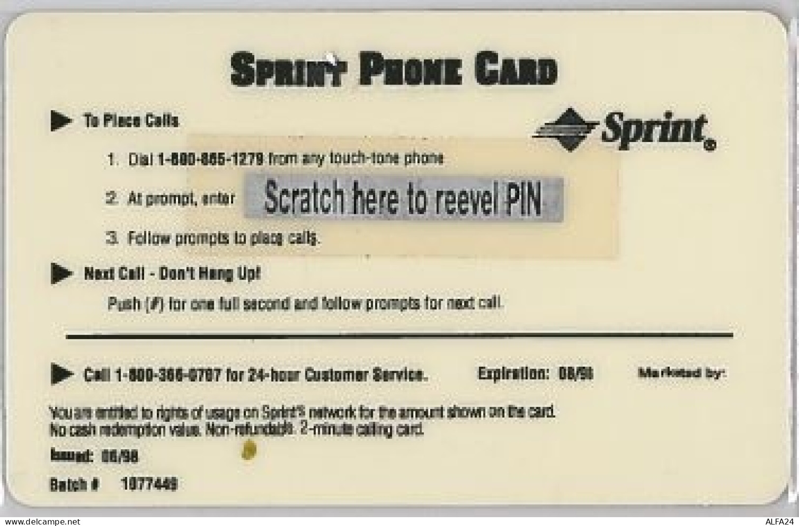 PREPAID PHONE CARD -SPRINT-STATI UNITI (E41.40.5 - Sprint