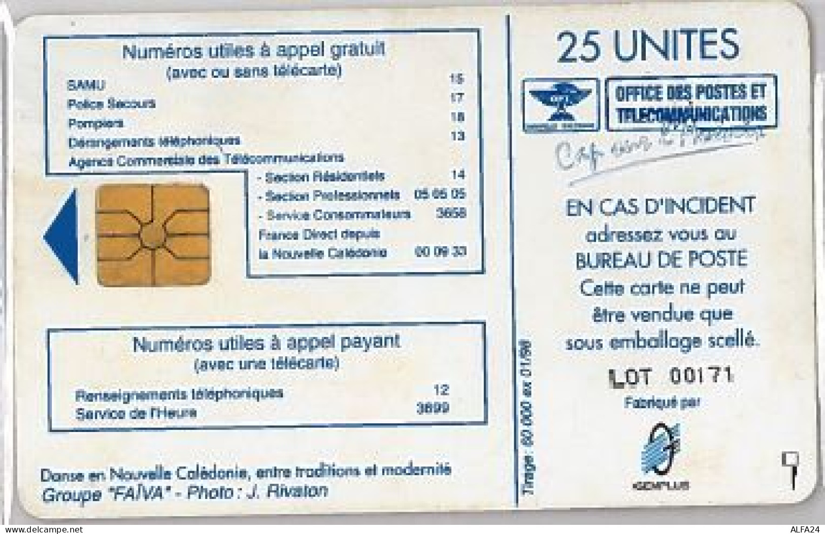 PHONE CARD -NUOVA CALEDONIA (E41.37.4 - Nueva Caledonia