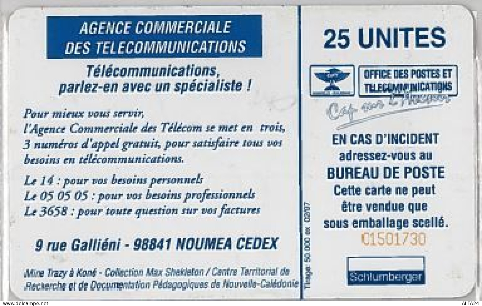 PHONE CARD -NUOVA CALEDONIA (E41.36.6 - New Caledonia