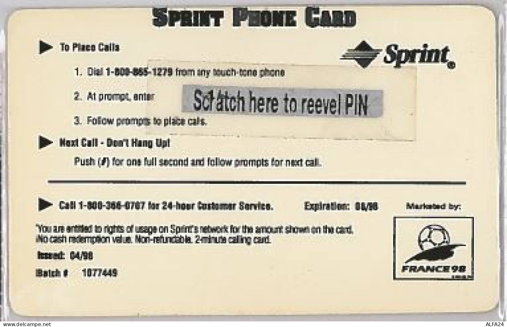 PREPAID PHONE CARD -SPRINT-STATI UNITI (E41.30.5 - Sprint