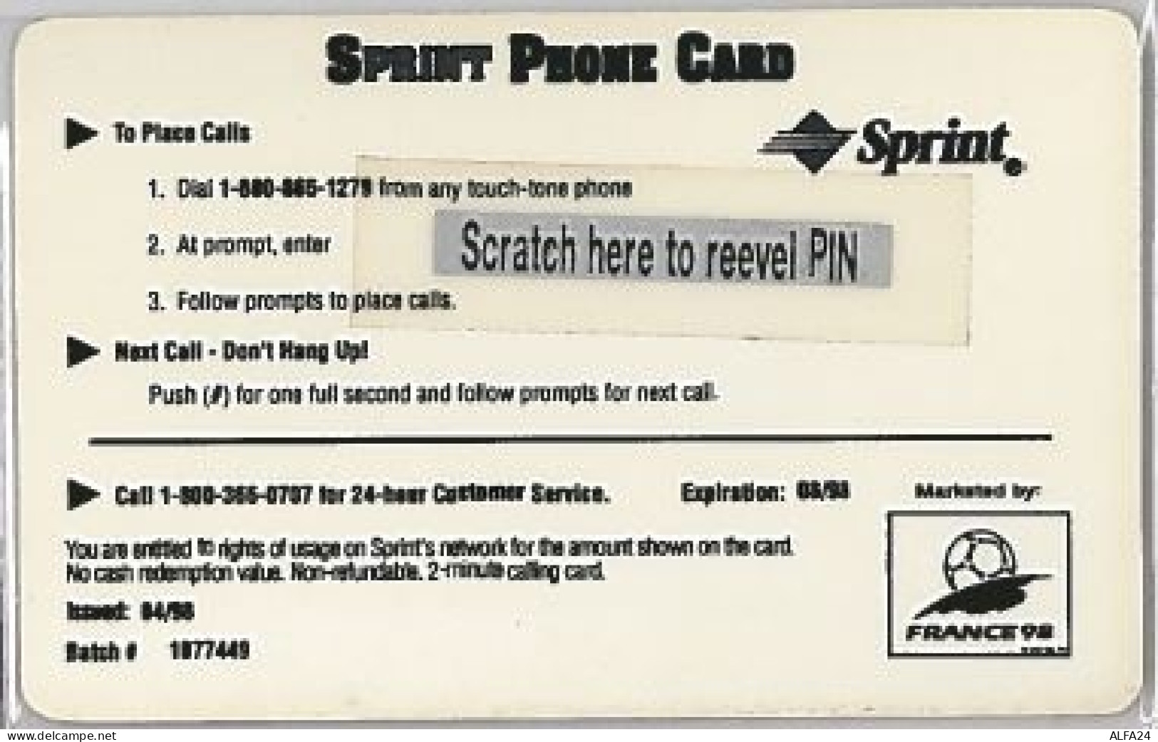 PREPAID PHONE CARD -SPRINT-STATI UNITI (E41.30.3 - Sprint