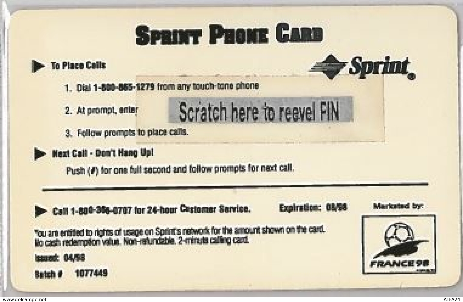 PREPAID PHONE CARD -SPRINT-STATI UNITI (E41.30.4 - Sprint