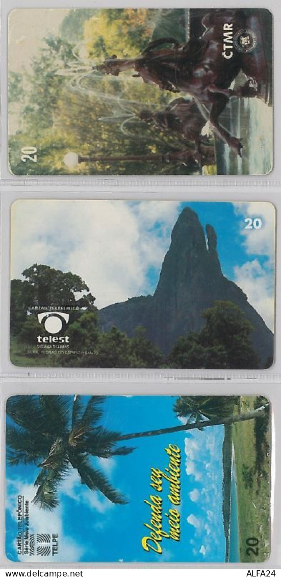 LOT 3 PHONE CARD- BRASILE (E38.106.1 - Brésil