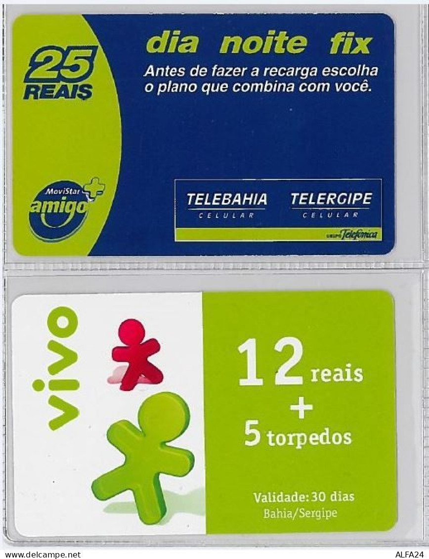 LOT 2 PREPAID PHONE CARD - BRASILE (E38.99.5 - Brésil