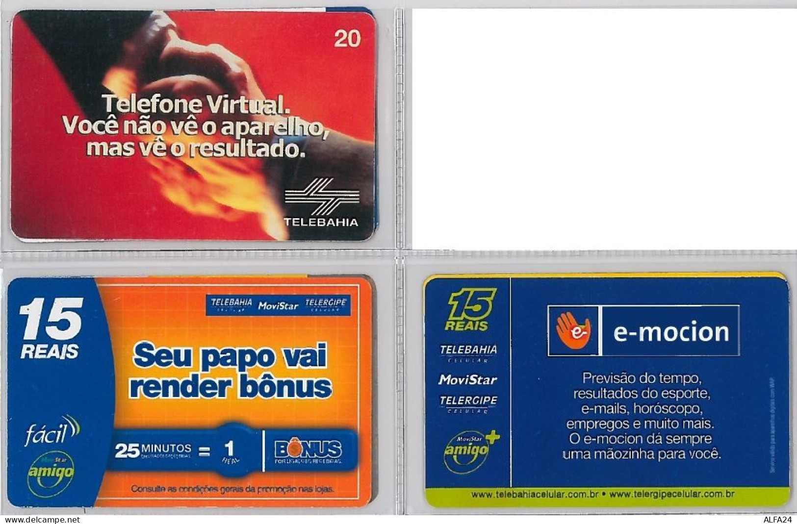 LOT 3 PREPAID PHONE CARD - BRASILE (E38.99.1 - Brésil