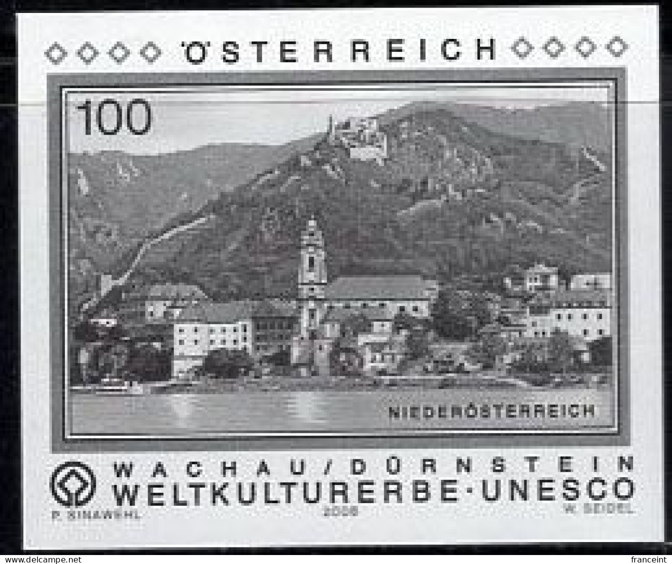 AUSTRIA(2008) Wachau. Black Print. - Proofs & Reprints