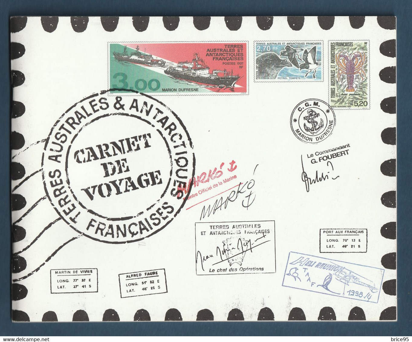 TAAF - Carnet De Voyage - YT N° C 248 à 259 ** - Neuf Sans Charnière - 1999 - Markenheftchen